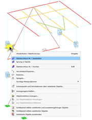 Kontextmenü eines Anschlusses im Arbeitsfenster