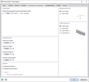 Dialog 'Neues Modell - Basisangaben', Register 'Einstellungen und Optionen'