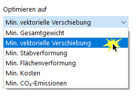 Optionen zur Optimierung