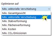 Optionen zur Optimierung