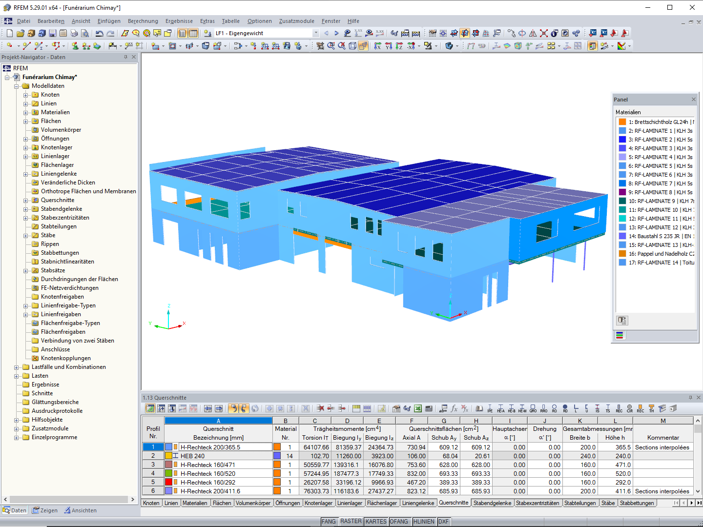3D-Modell des Bestattungsunternehmens in RFEM (©D-Bois)