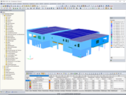 3D-Modell des Bestattungsunternehmens in RFEM (©D-Bois)