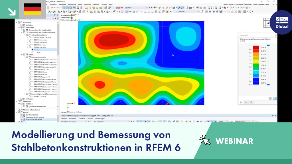Webinar zur Modellierung und Bemessung von Stahlbetonkonstruktionen in RFEM 6 und RSTAB 9.