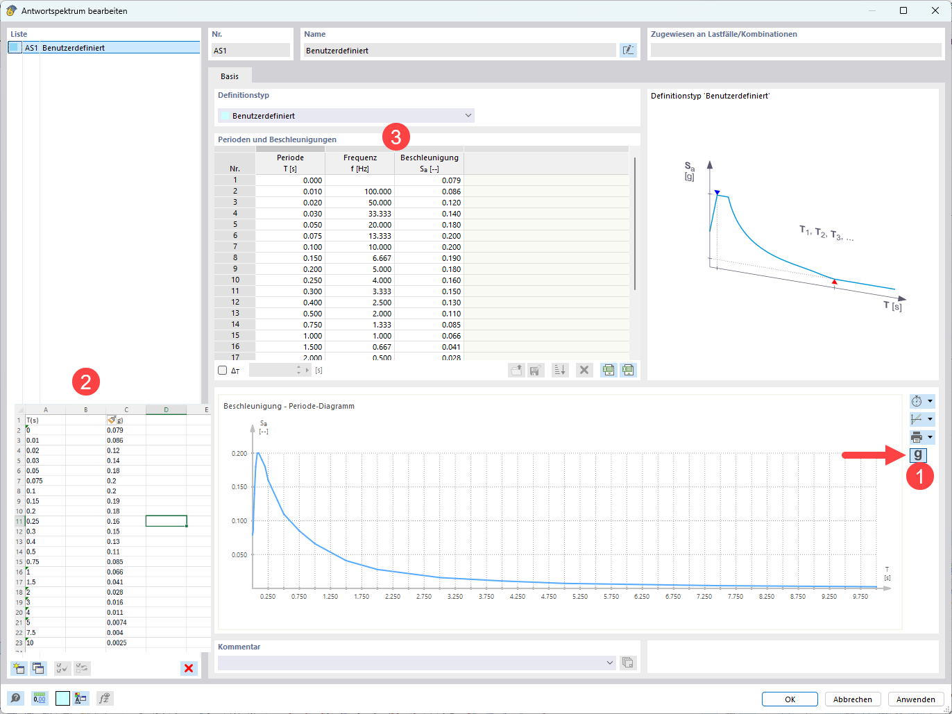 FAQ 005293 | Wie kann ich ein Antwortspektrum gemäß ASCE 7-22 erstellen?