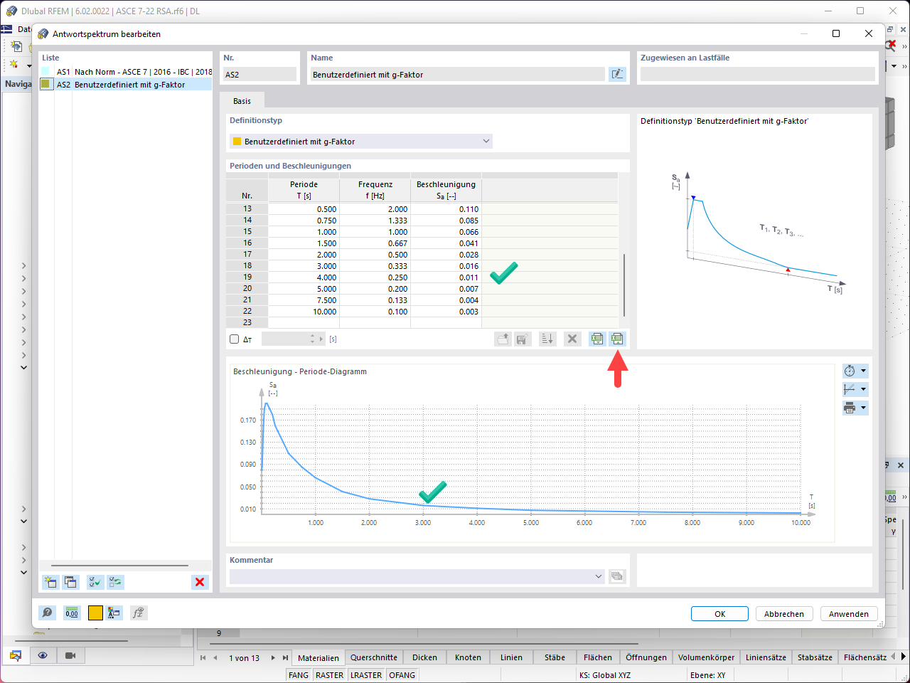 FAQ 005293 | Wie kann ich ein Antwortspektrum gemäß ASCE 7-22 erstellen?
