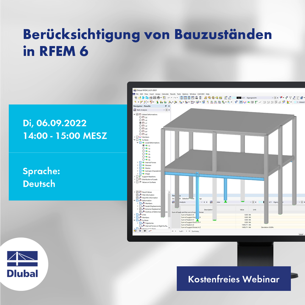 Berücksichtigung von Bauzuständen in RFEM 6