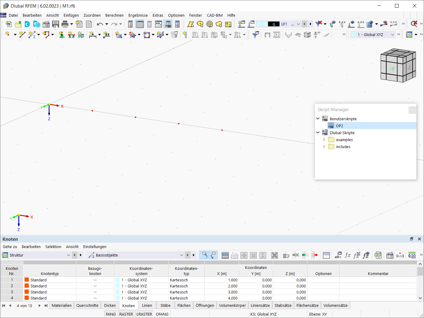 Die Elemente im Arbeitsfenster von RFEM 6