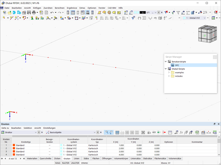 Die Elemente im Arbeitsfenster von RFEM 6