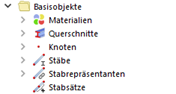 Basisobjekte im Navigator
