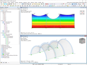 Bogengestützte Membran mit Montagelager