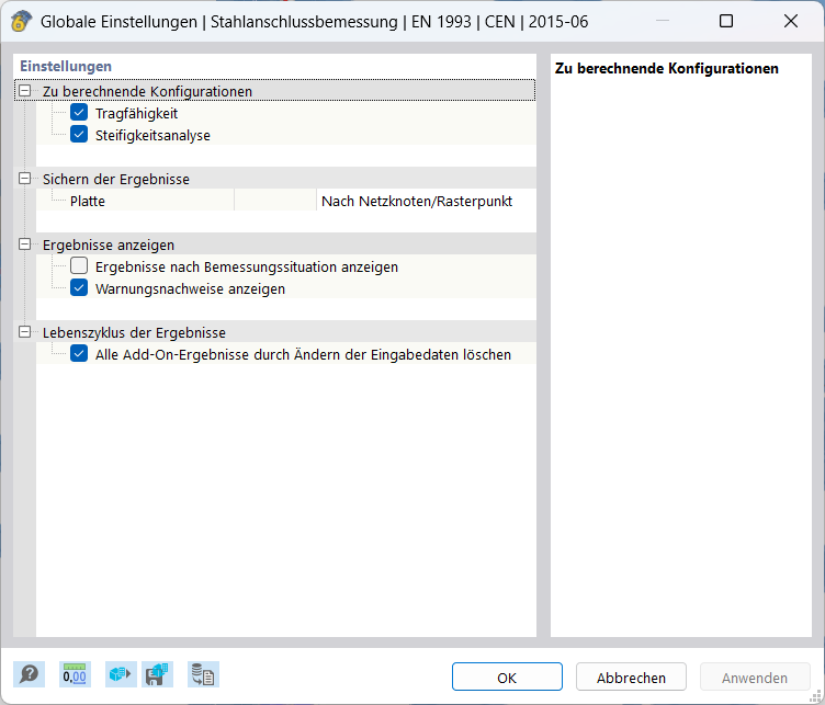 Globale Einstellungen