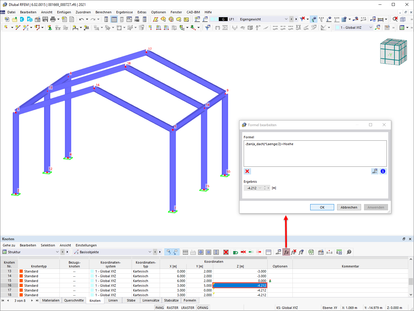 Parameter in Formel verwenden