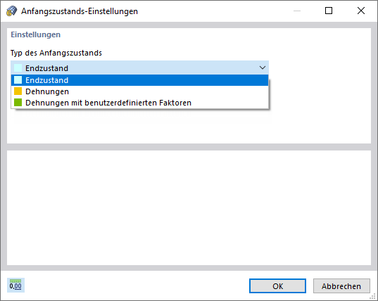 Typ des Anfangszustands auswählen