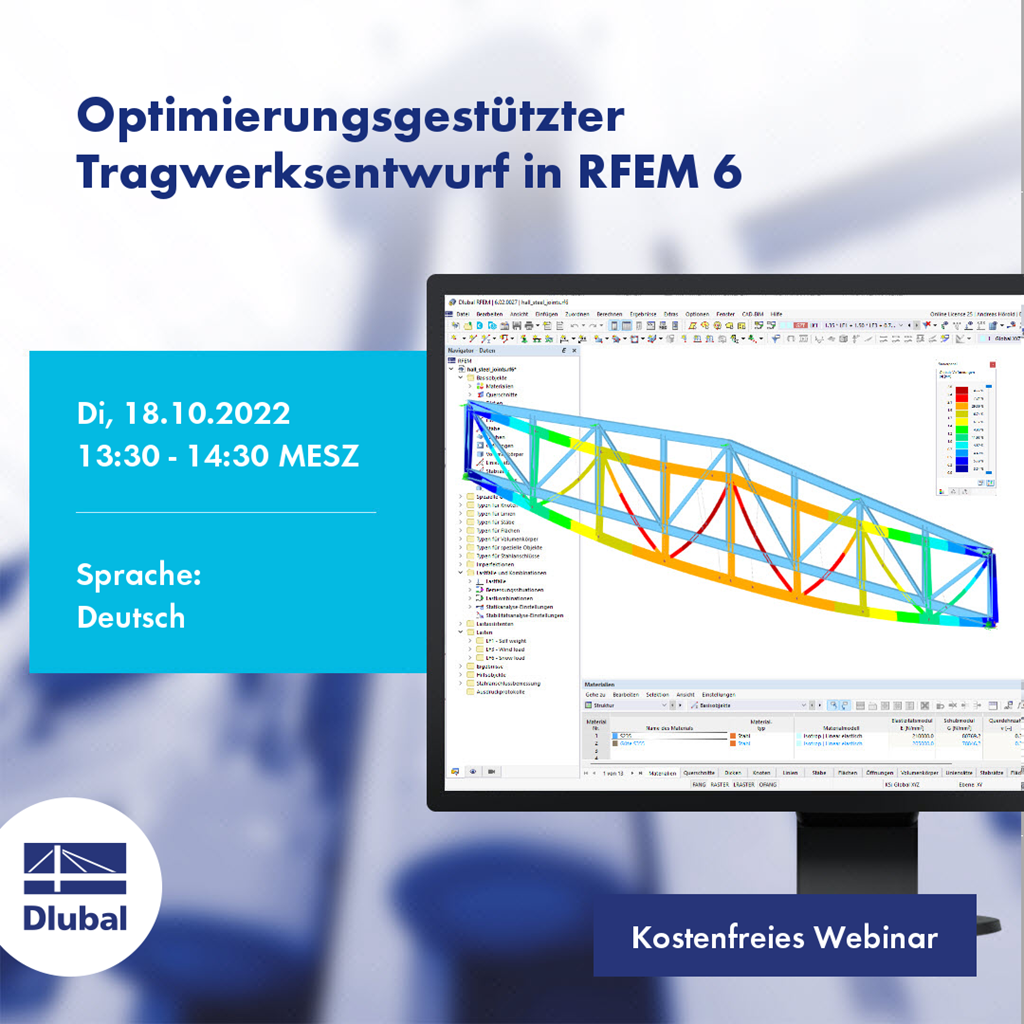 Optimierungsgestützter Tragwerksentwurf in RFEM 6