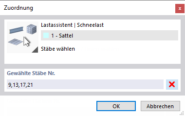 Lastfreie Stäbe festlegen