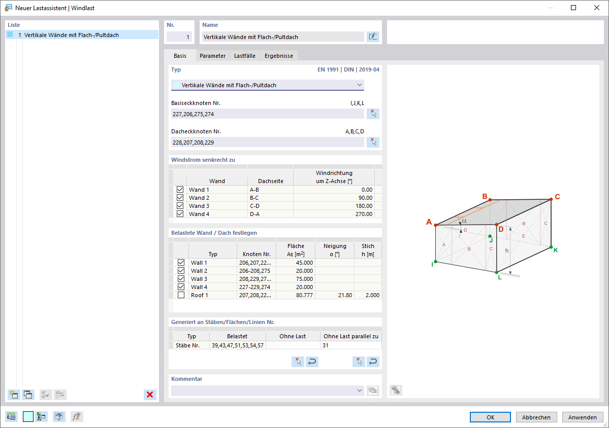 Dialog 'Neuer Lastassistent | Windlast'