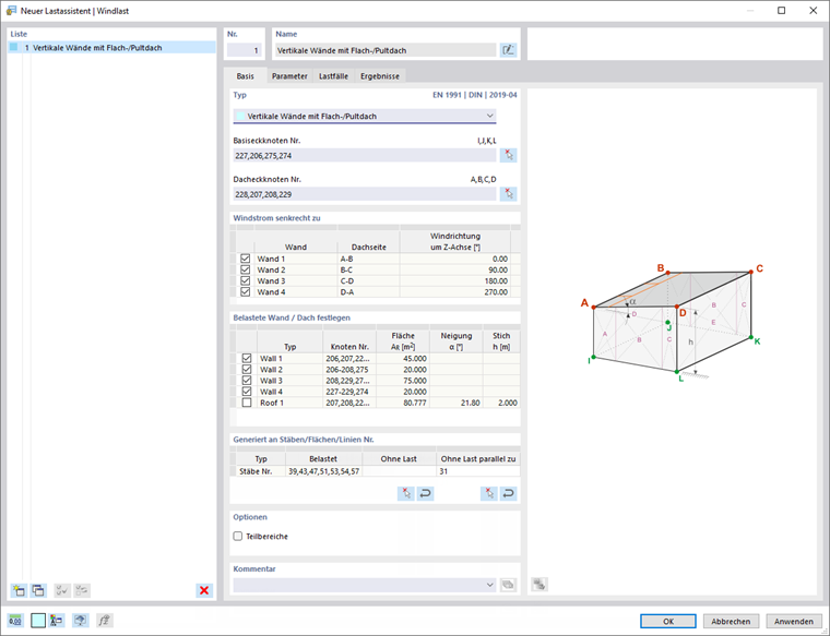 Dialog 'Neuer Lastassistent | Windlast'