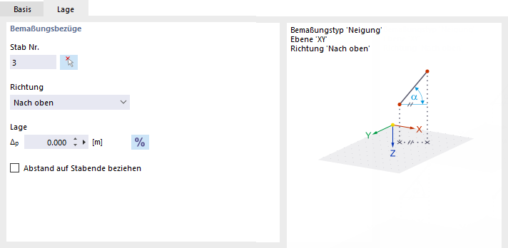 Winkelbemaßung definieren