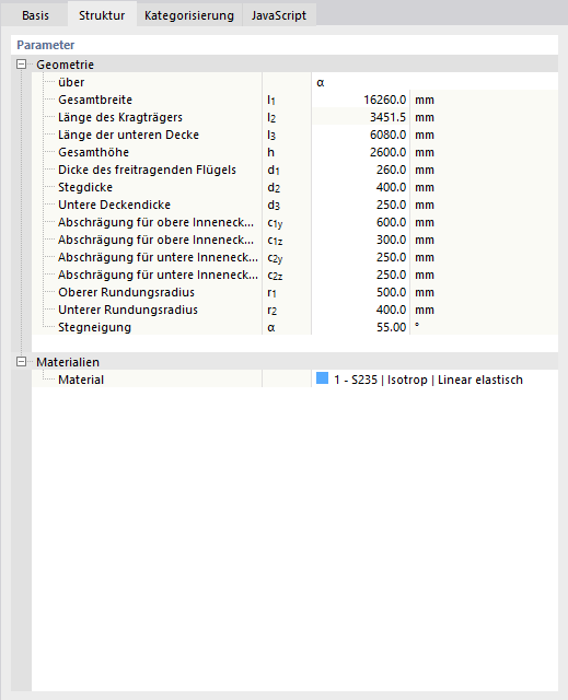 Parameter des Blocks anpassen