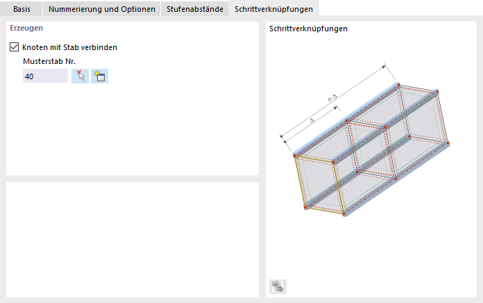 Stäbe zwischen Original und Kopien erzeugen