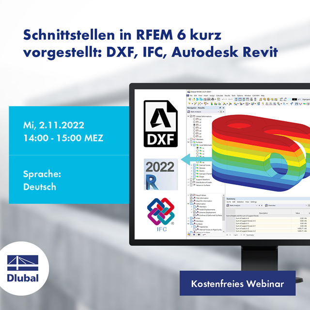 Schnittstellen in RFEM 6 kurz vorgestellt: DXF, IFC, Autodesk Revit