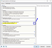 Dialog 'Programmoptionen und Einstellungen'