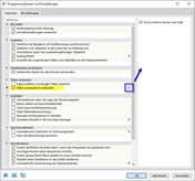 Dialog 'Programmoptionen und Einstellungen'