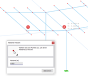 Abstand zwischen zwei Punkten messen