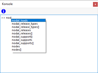 Autovervollständigung von Befehlen in der Konsole