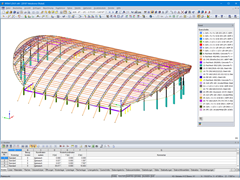 Modell des Velodroms in RFEM (© Metalúrgica Vera S.L.R.)
