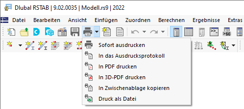 Option für Grafikausdruck auswählen