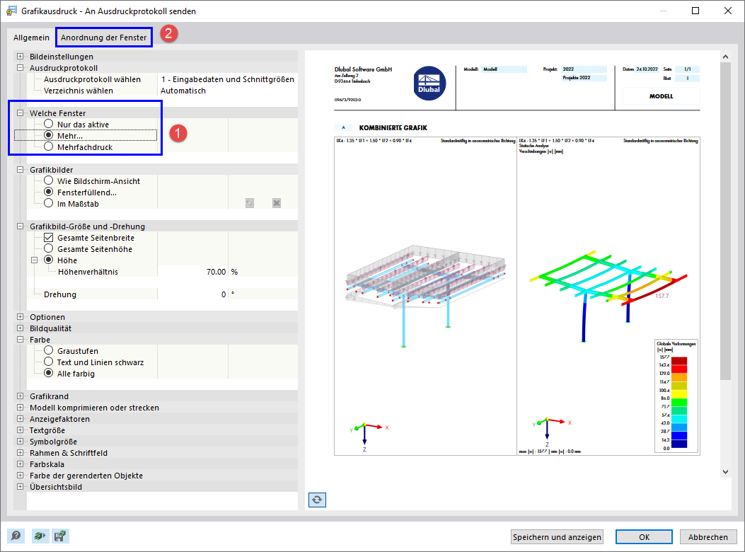 Mehrere Fenster drucken