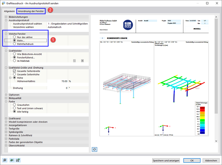 Mehrere Fenster drucken