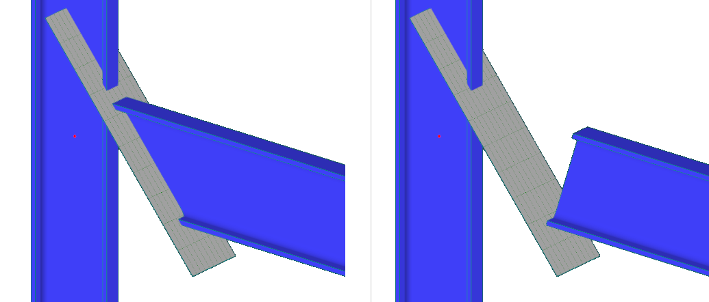Schnittrichtung (nach Hilfsebene): Parallel (links), senkrecht (rechts)