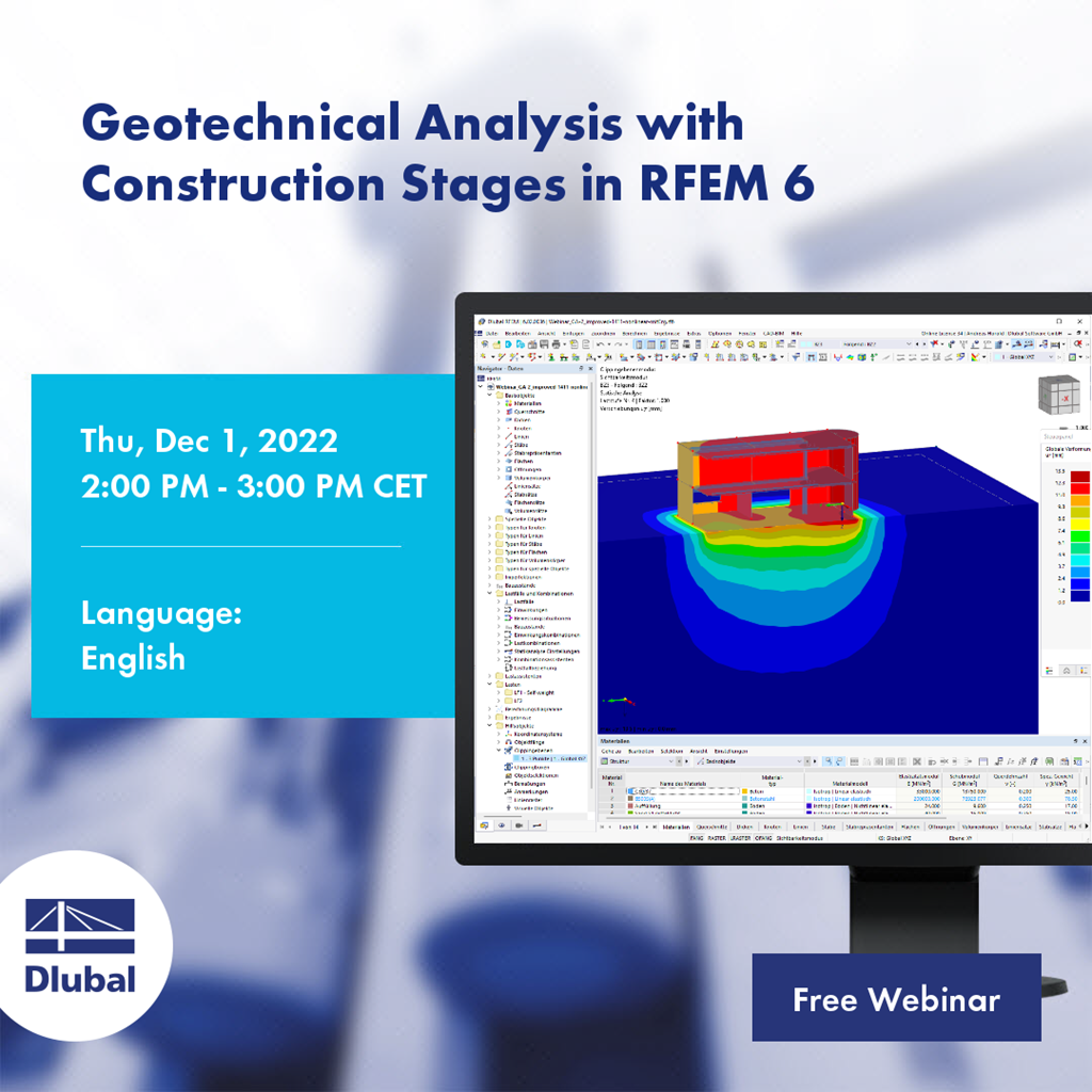 Geotechnische Analyse mit Bauzuständen in RFEM 6