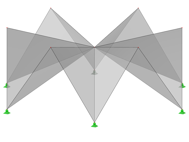 Modell ID 501 | 034-FPC008-a | Prismatische gefaltete polygonale Struktur
