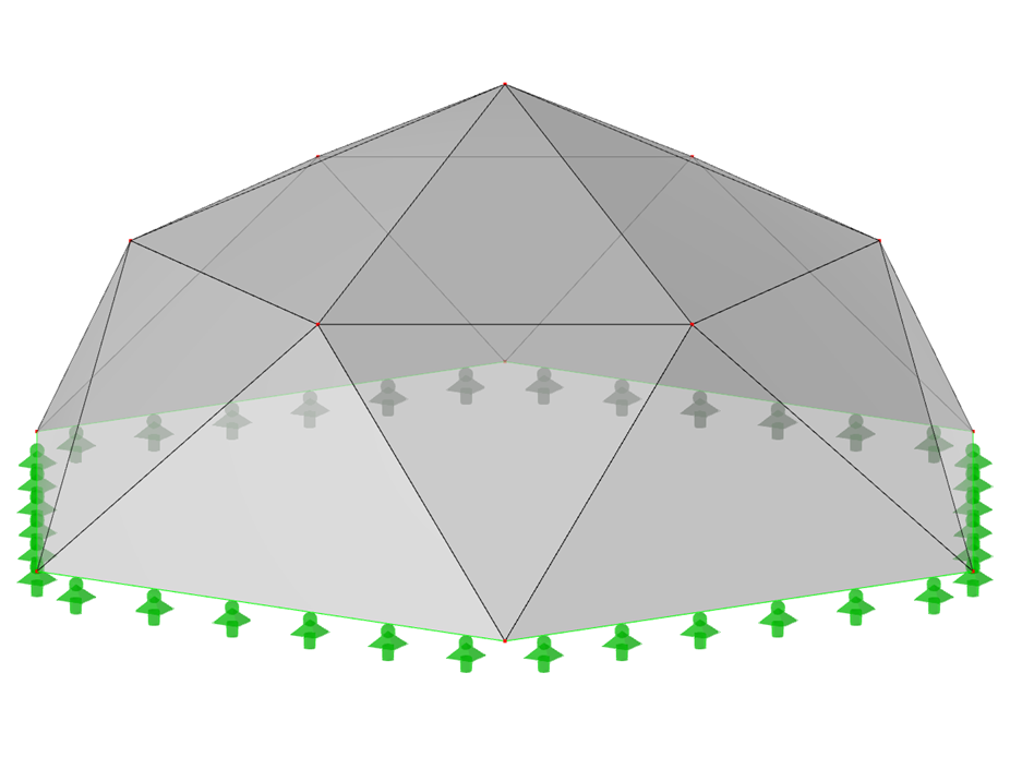 Modell-ID 1323 | FPC023-b (Allgemeinere Variante zu 034-FPC023-a) | Pyramidenförmige Faltwerksysteme. Gefaltete Dreiecksflächen. Polygonaler Grundriss