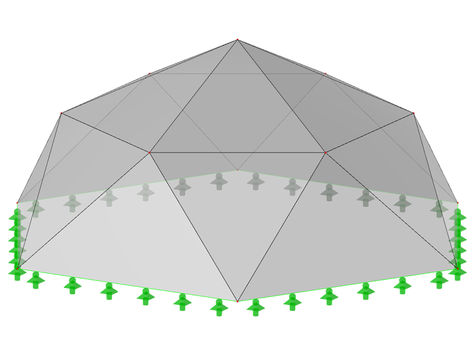 Modell-ID 1323 | 034-FPC023-b (allgemeinere Variante zu 034-FPC023-a) | Pyramidenförmige Faltwerksysteme. Gefaltete Dreiecksflächen. Polygonaler Grundriss