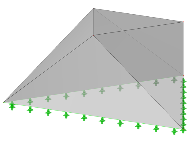 Modell ID 1343 | 034-FPC020-a | Pyramidenförmige Faltwerksysteme. Gefaltete Dreiecksflächen. Dreieckiger Grundriss