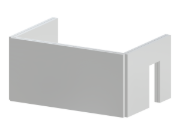 U-förmige Betonwand mit Türöffnung, die Elemente der Tragwerksplanung zeigt.