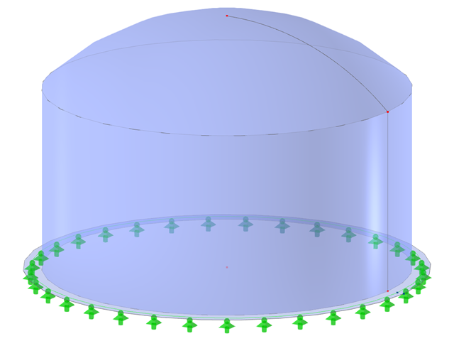 Modell ID 2754 | SIC010-a | Silo | Kreisförmiger Grundriss, kugelförmiges Dach