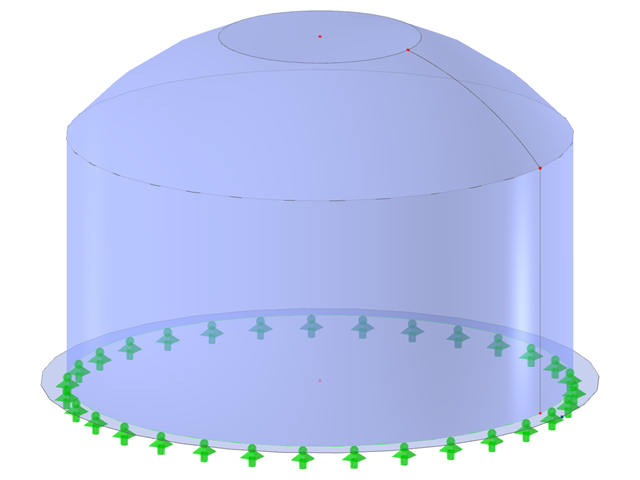 Modell ID 2756 | SIC015 | Silo | Kreisförmiger Grundriss, Dach mit kugelförmiger Zone
