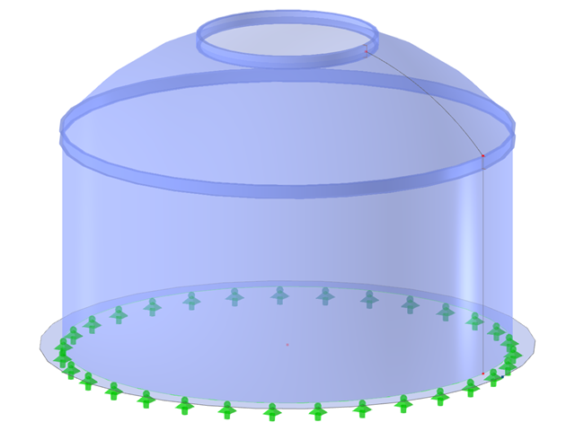 Modell ID 2763 | SIC016 | Silo | Kreisförmiger Grundriss, Dach mit kugelförmiger Zone