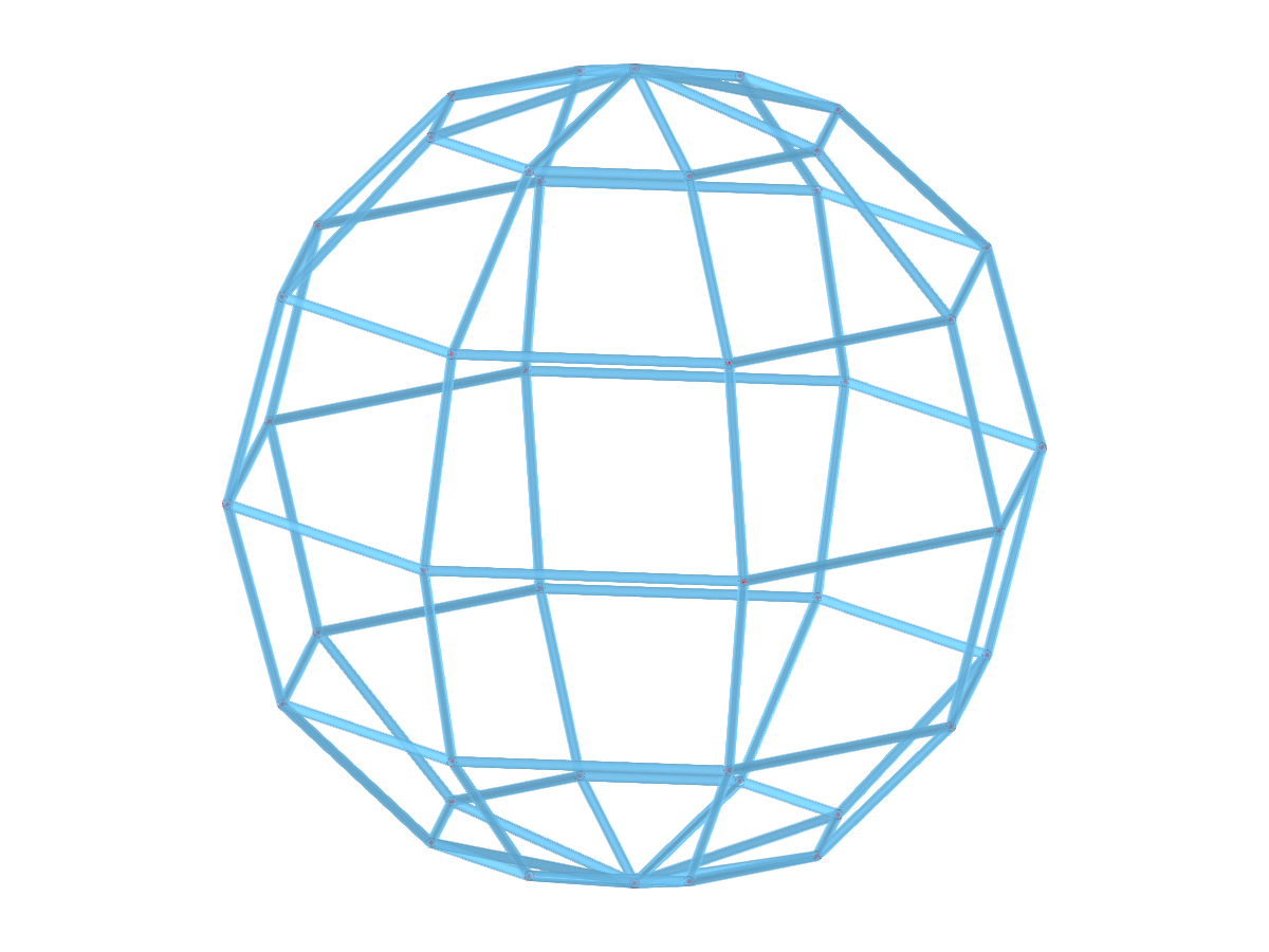 Modell-ID 2864 | SPH001 | Kugel | Polygonale Meridiane und Parallelen