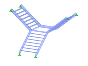 Modell-ID 3052 | STS007 | Treppe | Dreiläufig | T-Treppe mit Viertelpodest
