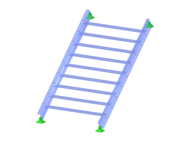 Modell ID 3071 | STS001-a | Treppe | Einläufig | Gerade ohne Treppenabsatz