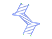 Modell-ID 3082 | STS006-b | Treppe | Dreiläufig | Z-Form | Links gewendelt, rechts gewendelt