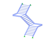 Modell-ID 3082 | STS006-b | Treppe | Dreiläufig | Z-Form | Links gewendelt, rechts gewendelt