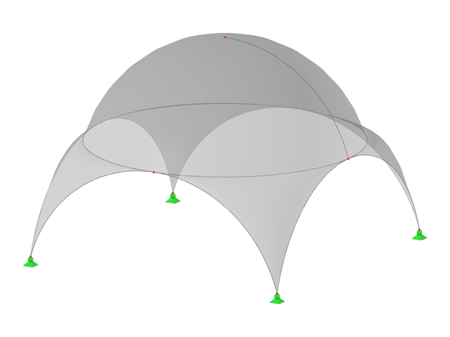 Modell ID 3102 | SHD020c-a | Rotationsschalen | Kuppel auf Pendentifs | Quadratischer Grundriss