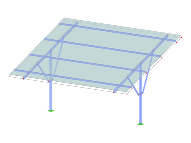 Modell ID 3576 | PVS002 | Tragkonstruktionen für Solaranlagen | Einzelpfosten-Befestigungskonsole